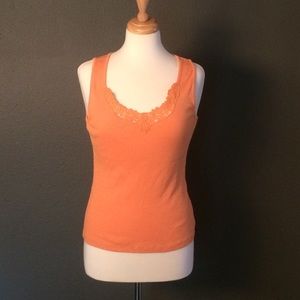 Ralph Lauren L Orange Stretch Sleeveless Top